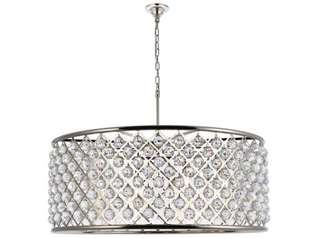 Elegant Lighting Madison 10-Light Polished Nickel Crystal Drum Chandelier