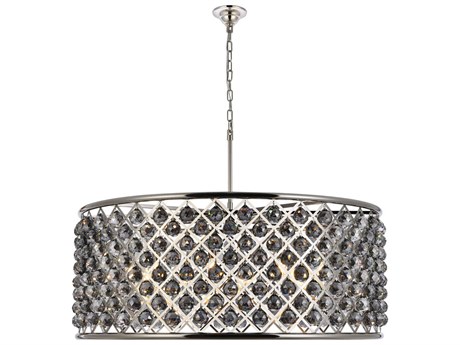 Elegant Lighting Madison 10-Light Polished Nickel Crystal Drum Chandelier