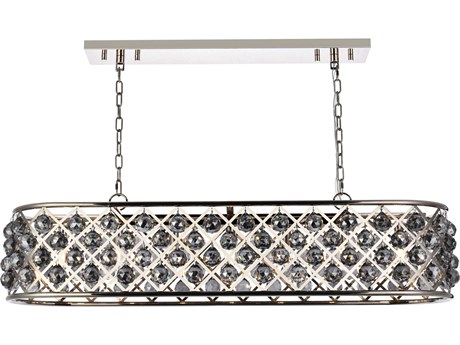 Elegant Lighting Madison 7-Light Polished Nickel Silver Crystal Island Pendant