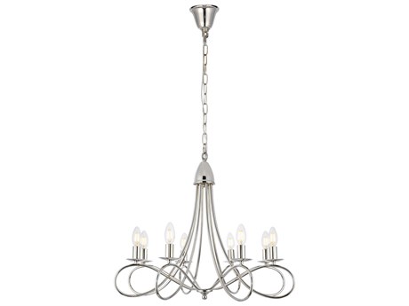 Elegant Lighting Lyndon 8-Light Polished Nickel Candelabra Chandelier