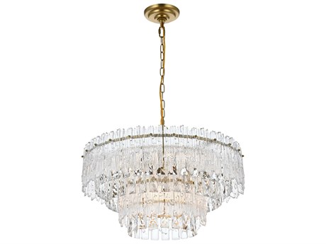 Elegant Lighting Emilia 6-Light Satin Gold Tiered Pendant