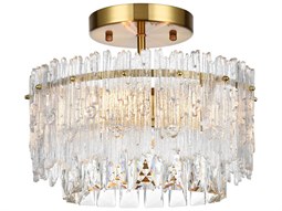 Meyda Cypola 4-Light Nickel Bronze Bowl Semi Flush Mount