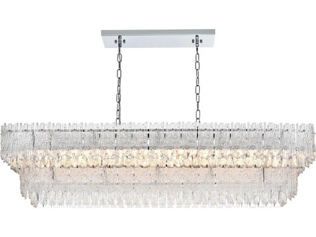 Elegant Lighting Emilia 8-Light Chrome Tiered Island Pendant