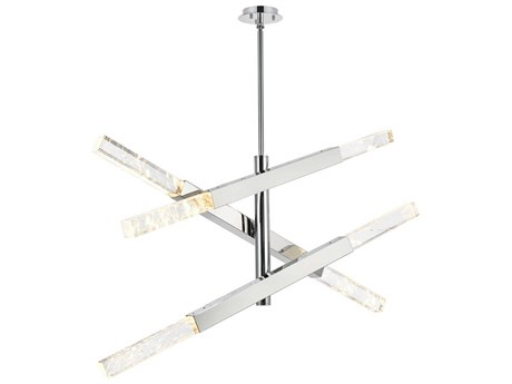 Elegant Lighting Ari 6-Light Chrome Black Linear Island Pendant