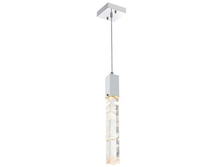 Elegant Lighting Aurora 1-Light Chrome Linear Mini Pendant