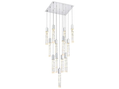 Elegant Lighting Aurora 13-Light Chrome Linear Pendant
