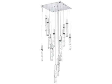Elegant Lighting Aurora 16-Light Chrome Linear Pendant