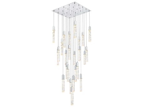 Elegant Lighting Aurora 25-Light Chrome Linear Pendant