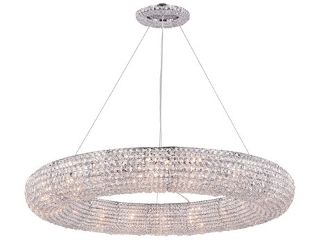 Elegant Lighting Paris 18-Light8-Light Chrome Clear Crystal Round Pendant