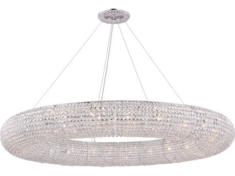 Elegant Lighting Paris 24-Light Chrome Clear Crystal Round Pendant