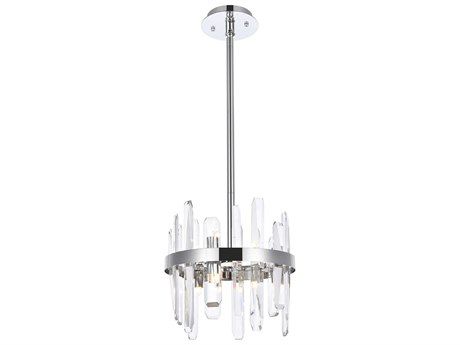 Elegant Lighting Serena 6-Light Chrome Crystal Linear Mini Pendant