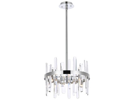 Elegant Lighting Serena 8-Light Chrome Crystal Linear Pendant