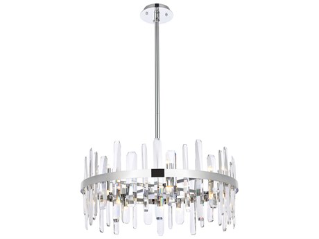 Elegant Lighting Serena 14-Light Chrome Crystal Linear Pendant