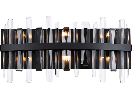 Elegant Lighting Serena 6-Light Black Crystal Vanity Light