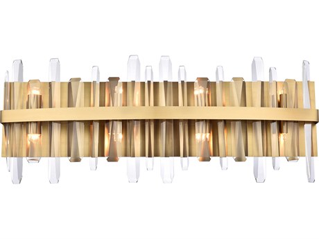 Elegant Lighting Serena 8-Light Satin Gold Crystal Vanity Light