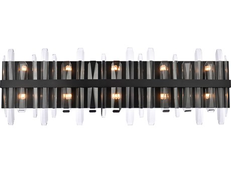 Elegant Lighting Serena 10-Light Black Crystal Vanity Light