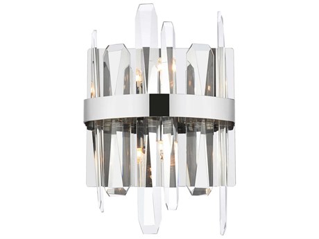 Elegant Lighting Serena 2-Light Chrome Crystal Wall Sconce