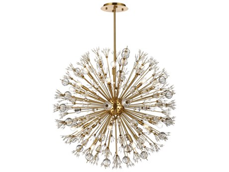 Elegant Lighting Vera 24-Light Gold Crystal Glass Pendant