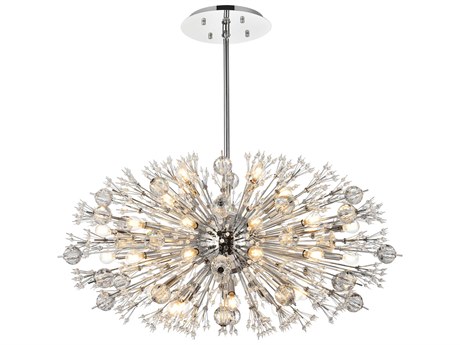 Elegant Lighting Vera 38-Light Chrome Crystal Glass Sputnik Island Pendant