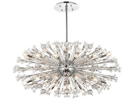 Elegant Lighting Vera 38-Light Chrome Crystal Glass Sputnik Island Pendant