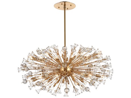 Elegant Lighting Vera 38-Light Gold Crystal Glass Sputnik Island Pendant