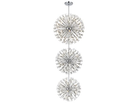 Elegant Lighting Vera 74-Light Chrome Sputnik Pendant