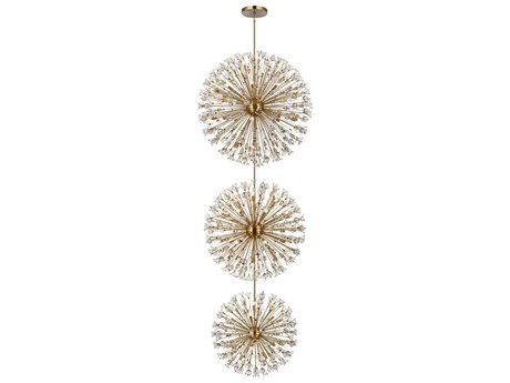 Elegant Lighting Vera 100-Light Satin Gold Sputnik Pendant