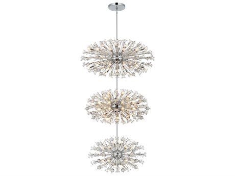 Elegant Lighting Vera 90-Light Chrome Sputnik Pendant