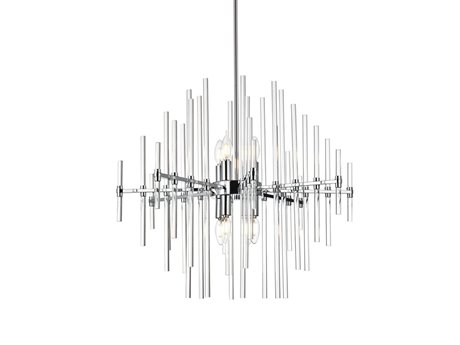 Elegant Lighting Sienna 8-Light Chrome Crystal Glass Pendant