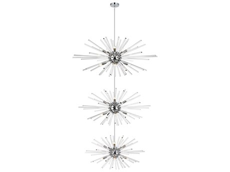 Elegant Lighting Sienna 30-Light Chrome Sputnik Pendant
