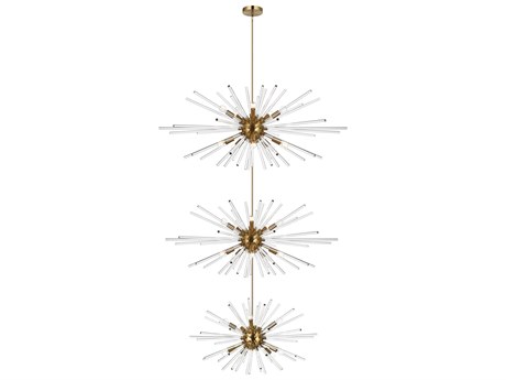 Elegant Lighting Sienna 30-Light Satin Gold Sputnik Pendant