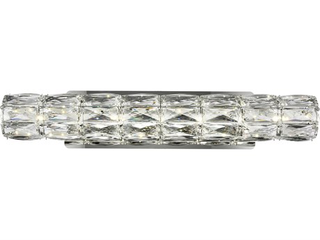 Elegant Lighting Valetta 1-Light Chrome Clear Crystal LED Wall Sconce