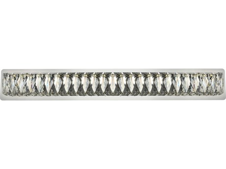Elegant Lighting Monroe 1-Light Chrome Clear Crystal LED Vanity Light