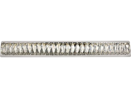 Elegant Lighting Monroe 1-Light Chrome Clear Crystal LED Vanity Light