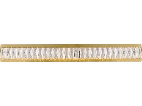 Elegant Lighting Monroe 1-Light Gold Clear Crystal LED Vanity Light