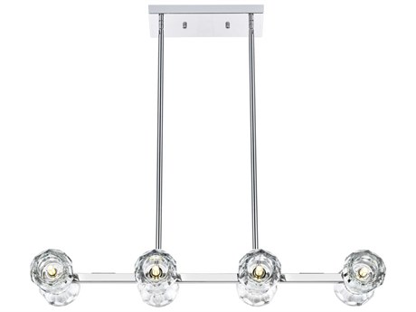 Elegant Lighting Eren 8-Light Chrome Linear Island Pendant