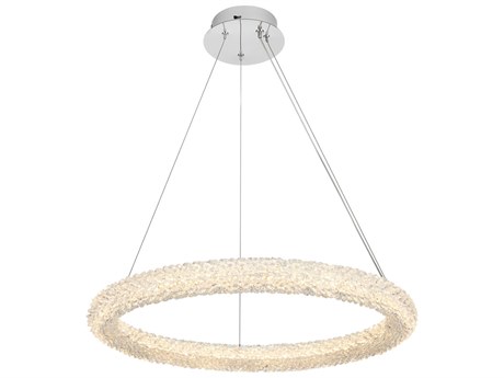 Elegant Lighting Bowen 1-Light Chrome Round Pendant