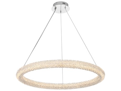 Elegant Lighting Bowen 1-Light Chrome Round Pendant