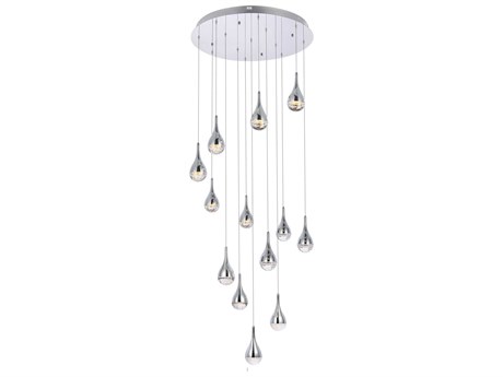 Elegant Lighting Amherst 13-Light Chrome Pendant