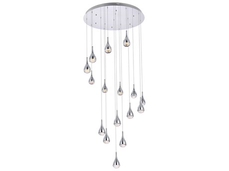 Elegant Lighting Amherst 16-Light Chrome Pendant