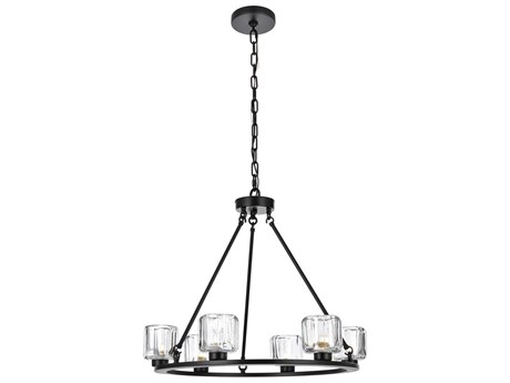Elegant Lighting Cadence 6-Light Black Chandelier