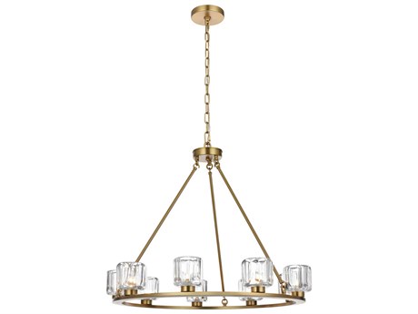 Elegant Lighting Cadence 9-Light Satin Gold Chandelier