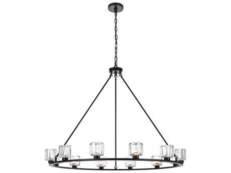 Elegant Lighting Cadence 12-Light Black Chandelier
