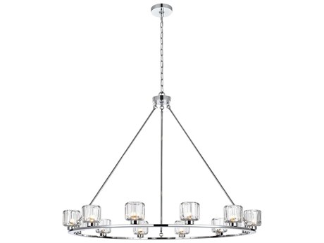 Elegant Lighting Cadence 12-Light Chrome Round Chandelier
