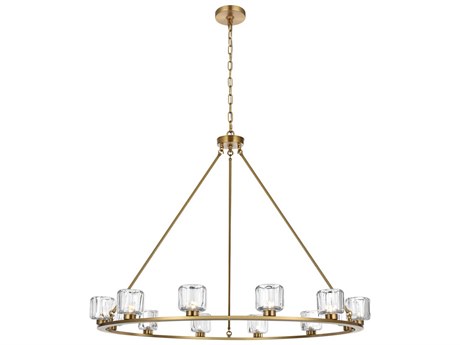 Elegant Lighting Cadence 12-Light Satin Gold Chandelier