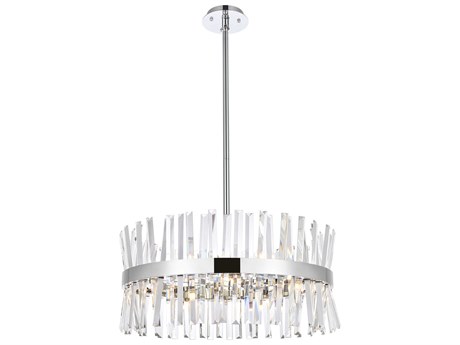 Elegant Lighting Serephina 14-Light Chrome Crystal Linear Pendant