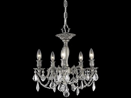 Elegant Lighting Rosalia Pewter Clear Crystal Flush Mount