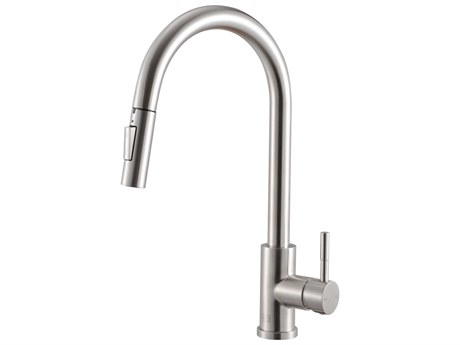 Elegant Lighting Jack Brushed Nickel Pull Down Sprayer Kitchen Faucet