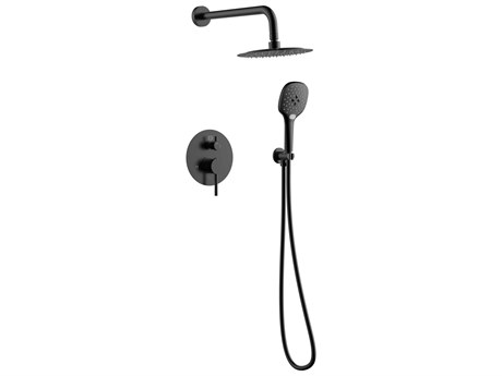Elegant Lighting George Matte Black Shower Faucet System