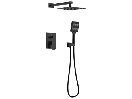 Elegant Lighting Petar Matte Black Shower Faucet System